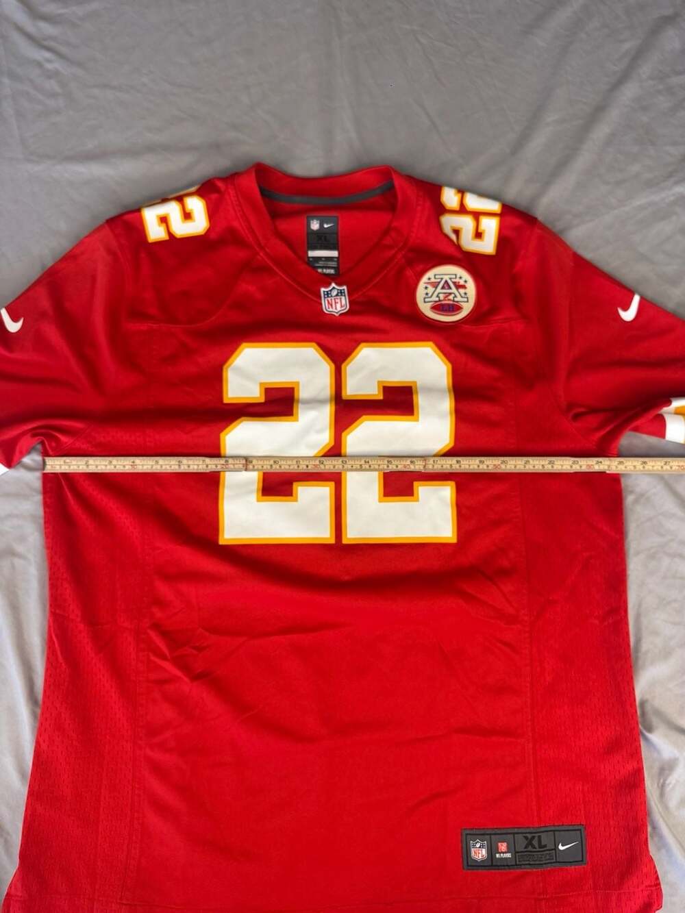 Nike Kansas City Chiefs Marcus Peters #22 Red On Field Football Jersey Men's XL